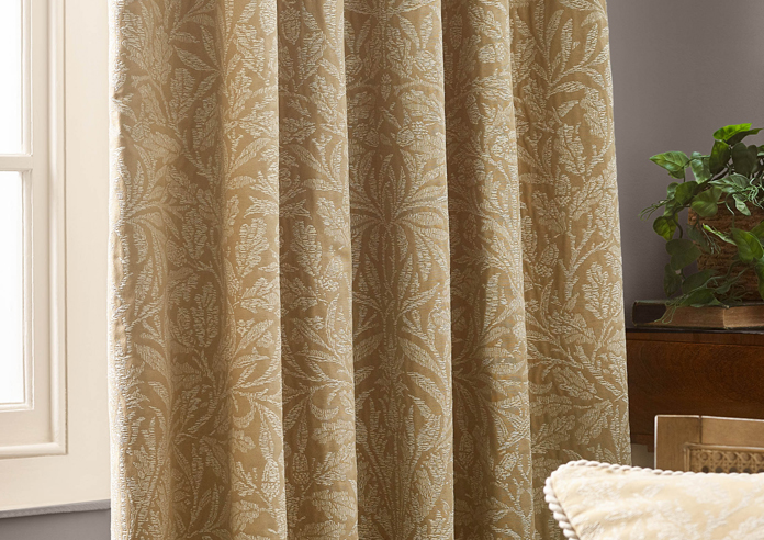 Acorn Tonal Pencil Pleat, Gold - Ready Made Curtains - Image 5